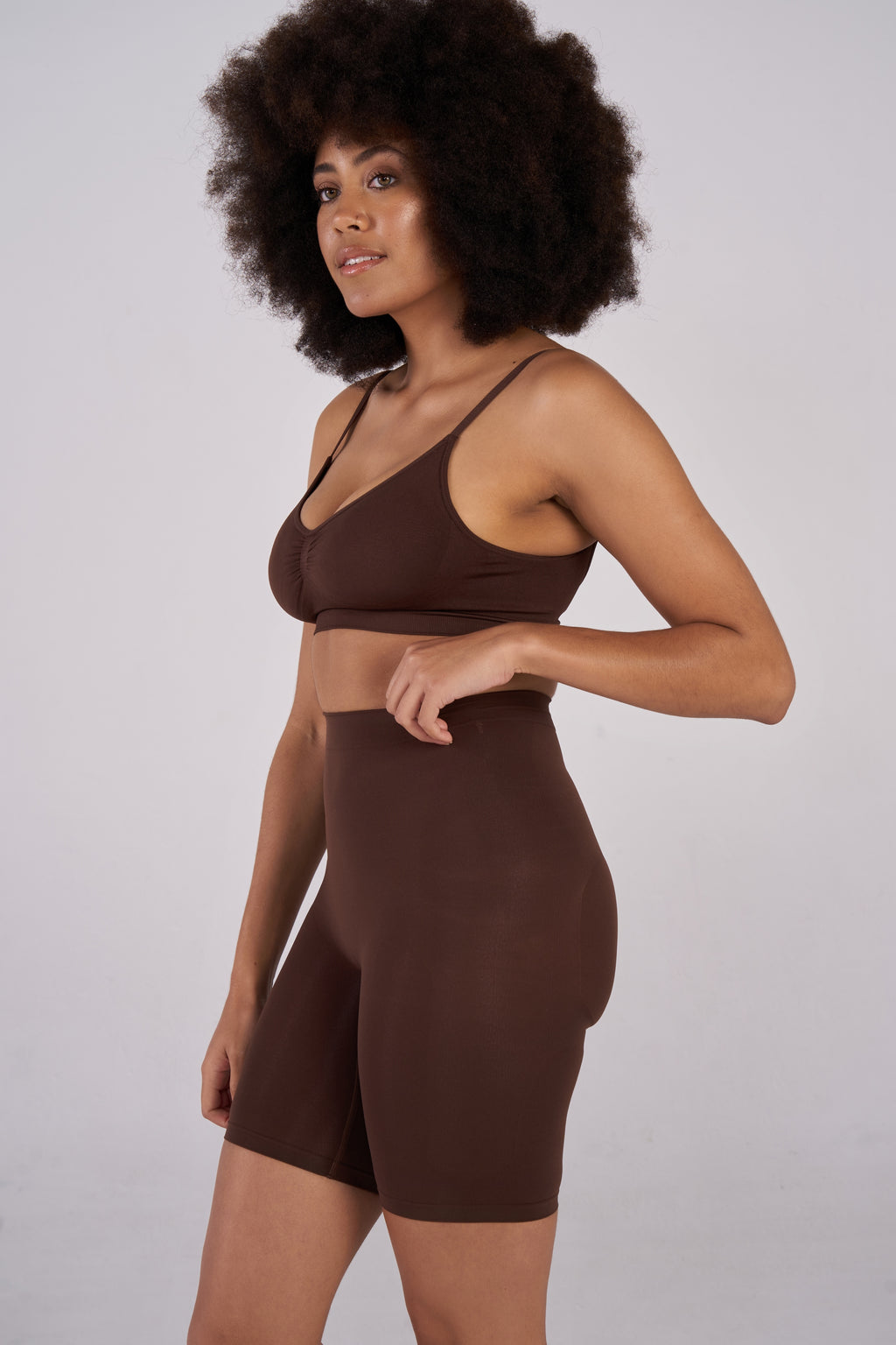 Power Contour Bodysuit Mid-Thigh with Open Gusset – Kynn Confidence Wear